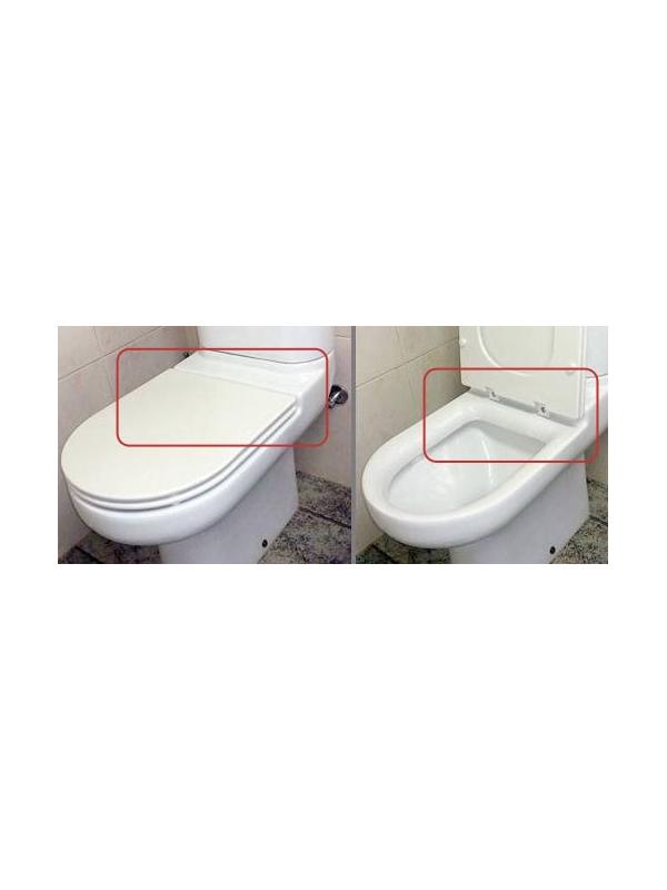 ETOOS 02186108 MARINA Tapa WC Gala Fijación Vertical Blanco (Posterior —  Bañoidea
